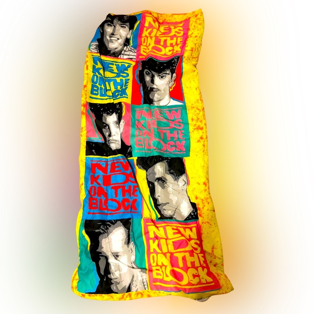 Vintage New Kids on the Block 1990 Duffle Bag with Matching Sleeping Bag